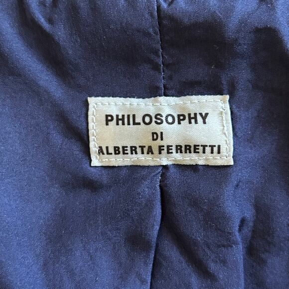 1990s Philosophy di Alberta Ferretti Suede Peplum Jacket – Made in Italy, US 8 - Picture 7 of 8